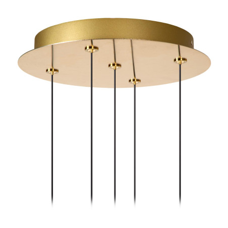 Lucide KLIGANDE - Suspension - Ø 30 cm - LED Dim. - 5x8W 2700K - Or Mat / Laiton