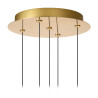Lucide KLIGANDE - Suspension - Ø 30 cm - LED Dim. - 5x8W 2700K - Or Mat / Laiton