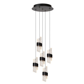 Lucide KLIGANDE - Suspension - Ø 30 cm - LED Dim. - 5x8W 2700K - Noir
