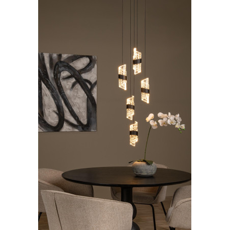 Lucide KLIGANDE - Suspension - Ø 30 cm - LED Dim. - 5x8W 2700K - Noir