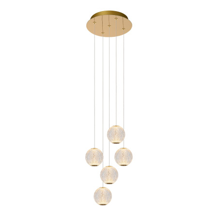 Lucide CINTRA - Suspension - Ø 32 cm - LED Dim. - 5x4,7W 2700K - Transparent