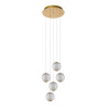 Lucide CINTRA - Suspension - Ø 32 cm - LED Dim. - 5x4,7W 2700K - Transparent