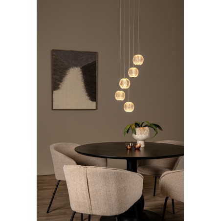 Lucide CINTRA - Suspension - Ø 32 cm - LED Dim. - 5x4,7W 2700K - Transparent
