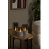 Lucide VELAS - Lampe de table - Piles - Ø 8 cm - LED - 3x0,2W 2700K - Fumé - Ensemble de 3