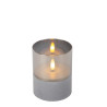 Lucide VELAS - Lampe de table - Piles - Ø 8 cm - LED - 3x0,2W 2700K - Fumé - Ensemble de 3