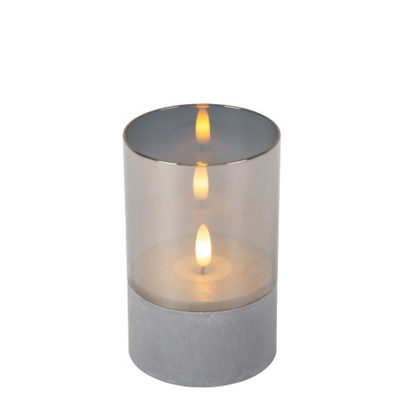 Lucide VELAS - Lampe de table - Piles - Ø 8 cm - LED - 3x0,2W 2700K - Fumé - Ensemble de 3