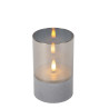 Lucide VELAS - Lampe de table - Piles - Ø 8 cm - LED - 3x0,2W 2700K - Fumé - Ensemble de 3
