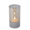 Lucide VELAS - Lampe de table - Piles - Ø 8 cm - LED - 3x0,2W 2700K - Fumé - Ensemble de 3