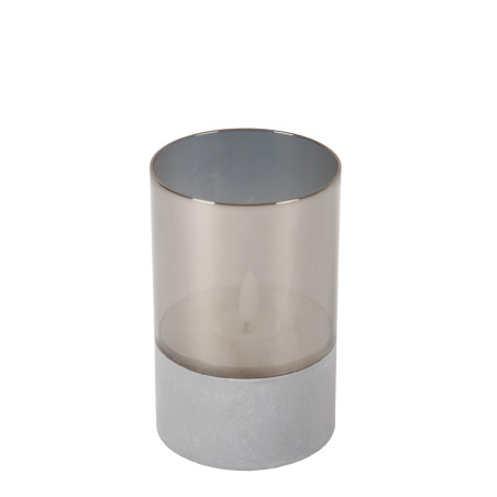 Lucide VELAS - Lampe de table - Piles - Ø 8 cm - LED - 3x0,2W 2700K - Fumé - Ensemble de 3