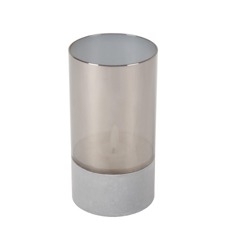 Lucide VELAS - Lampe de table - Piles - Ø 8 cm - LED - 3x0,2W 2700K - Fumé - Ensemble de 3