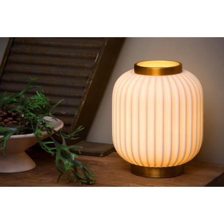 Lucide GOSSE - Lampe de table - Ø 19,5 cm - 1xE14 - Blanc