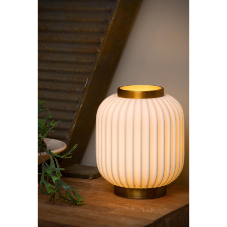 Lucide GOSSE - Lampe de table - Ø 19,5 cm - 1xE14 - Blanc