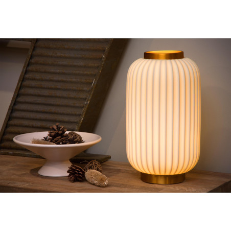Lucide GOSSE - Lampe de table - Ø 19,7 cm - 1xE14 - Blanc