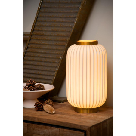 Lucide GOSSE - Lampe de table - Ø 19,7 cm - 1xE14 - Blanc