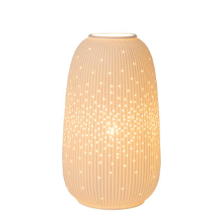 Lucide FLORES - Lampe de table - Ø 14,1 cm - 1xE14 - Blanc