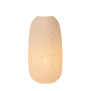 Lucide FLORES - Lampe de table - Ø 17,5 cm - 1xE14 - Blanc