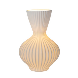 Lucide MOMORO - Lampe de table - 1xE14 - Blanc - L 19,7 x P 19,7 x H 29,4 cm