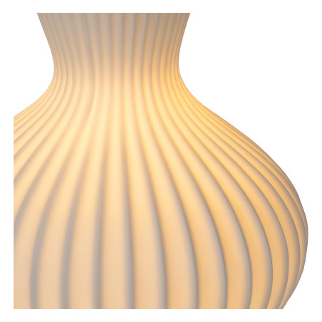 Lucide MOMORO - Lampe de table - 1xE14 - Blanc - L 19,7 x P 19,7 x H 29,4 cm