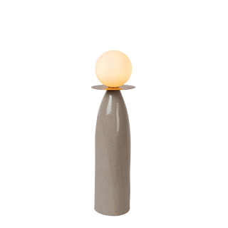 Lucide FIGARO - Lampe de table - Ø 12 cm - 1xG9 - Gris - H 45 cm