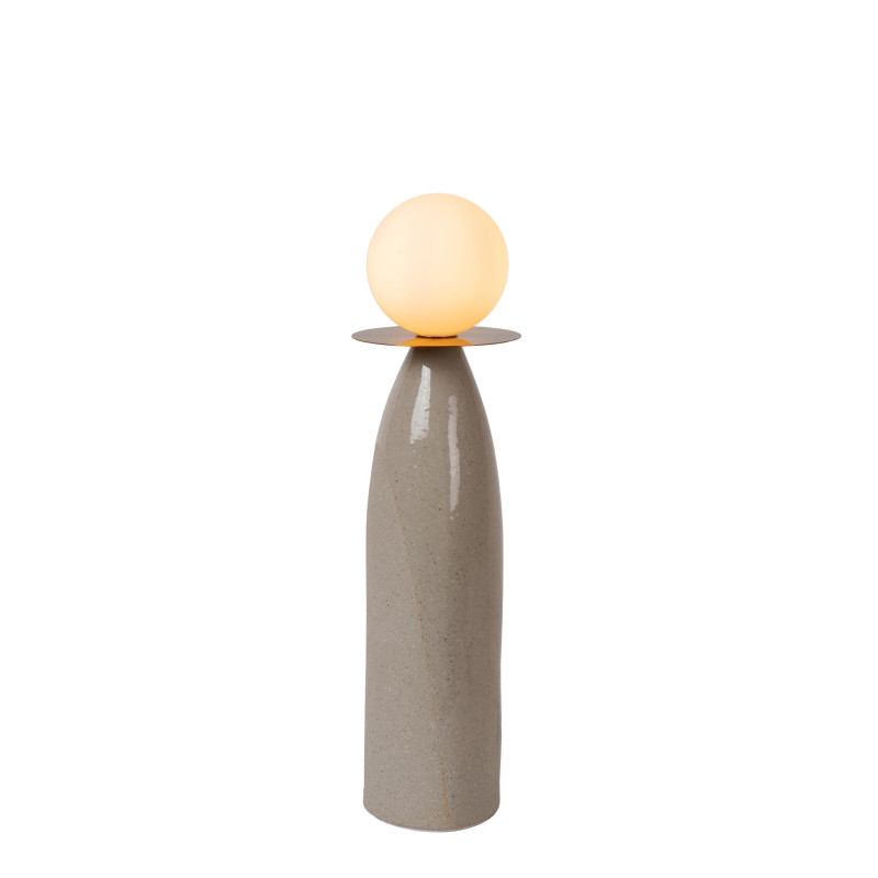 Lucide FIGARO - Lampe de table - Ø 12 cm - 1xG9 - Gris - H 45 cm