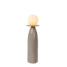 Lucide FIGARO - Lampe de table - Ø 12 cm - 1xG9 - Gris - H 45 cm