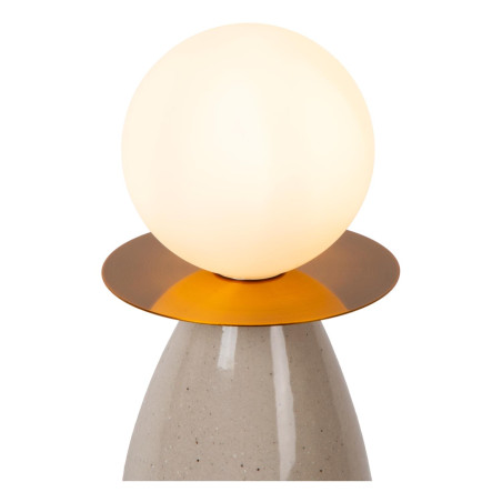 Lucide FIGARO - Lampe de table - Ø 12 cm - 1xG9 - Gris - H 45 cm