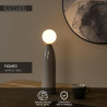 Lucide FIGARO - Lampe de table - Ø 12 cm - 1xG9 - Gris - H 48,8 cm