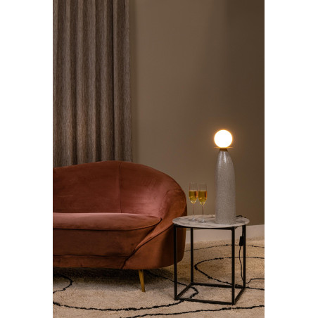 Lucide FIGARO - Lampe de table - Ø 12 cm - 1xG9 - Gris - H 53,5 cm