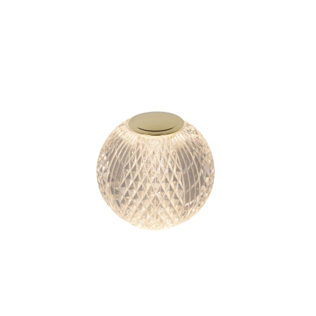 Lucide CINTRA - Lampe de table Rechargeable - Batterie/Piles - Ø 9 cm - LED 3 StepDim - 1x1,5W 2700K - Transparent