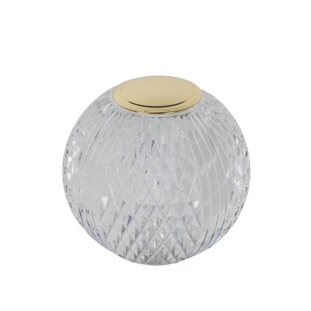 Lucide CINTRA - Lampe de table Rechargeable - Batterie/Piles - Ø 9 cm - LED 3 StepDim - 1x1,5W 2700K - Transparent