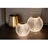 Lucide CINTRA - Lampe de table Rechargeable - Batterie/Piles - Ø 9 cm - LED 3 StepDim - 1x1,5W 2700K - Transparent