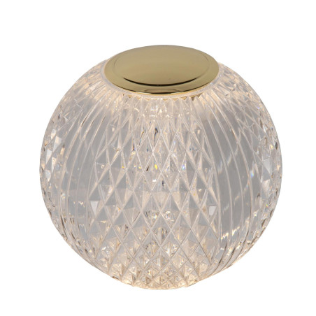 Lucide CINTRA - Lampe de table Rechargeable - Batterie/Piles - Ø 9 cm - LED 3 StepDim - 1x1,5W 2700K - Transparent