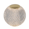 Lucide CINTRA - Lampe de table Rechargeable - Batterie/Piles - Ø 9 cm - LED 3 StepDim - 1x1,5W 2700K - Transparent