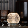 Lucide CINTRA - Lampe de table Rechargeable - Batterie/Piles - Ø 11 cm - LED 3 StepDim - 1x2W 3000K - Transparent
