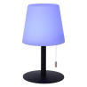 Lucide RIO - Lampe de table Rechargeable Intérieur/Extérieur - Batterie/Piles - Ø 15,5 cm - LED Dim. - 1x1,8W 3000K - IP44 -