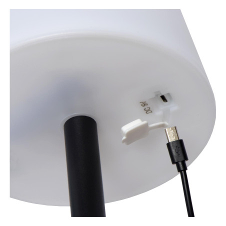 Lucide RIO - Lampe de table Rechargeable Intérieur/Extérieur - Batterie/Piles - Ø 15,5 cm - LED Dim. - 1x1,8W 3000K - IP44 -