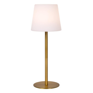 Lucide TYON - Lampe de table Rechargeable Intérieur/Extérieur - Batterie/Piles - Ø 15 cm - LED Dim. - 1x2W 2700K - IP65 - Or
