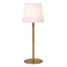 Lucide TYON - Lampe de table Rechargeable Intérieur/Extérieur - Batterie/Piles - Ø 15 cm - LED Dim. - 1x2W 2700K - IP65 - Or