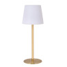 Lucide TYON - Lampe de table Rechargeable Intérieur/Extérieur - Batterie/Piles - Ø 15 cm - LED Dim. - 1x2W 2700K - IP65 - Or