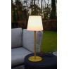 Lucide TYON - Lampe de table Rechargeable Intérieur/Extérieur - Batterie/Piles - Ø 15 cm - LED Dim. - 1x2W 2700K - IP65 - Or