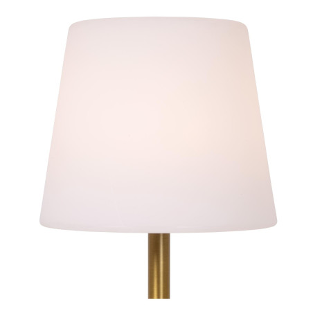 Lucide TYON - Lampe de table Rechargeable Intérieur/Extérieur - Batterie/Piles - Ø 15 cm - LED Dim. - 1x2W 2700K - IP65 - Or