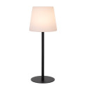 Lucide TYON - Lampe de table Rechargeable Intérieur/Extérieur - Batterie/Piles - LED Dim. - 1x2W 2700K - IP65 - Noir