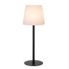 Lucide TYON - Lampe de table Rechargeable Intérieur/Extérieur - Batterie/Piles - LED Dim. - 1x2W 2700K - IP65 - Noir