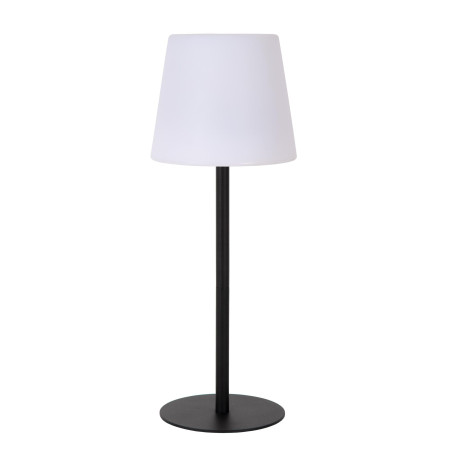 Lucide TYON - Lampe de table Rechargeable Intérieur/Extérieur - Batterie/Piles - LED Dim. - 1x2W 2700K - IP65 - Noir