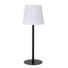 Lucide TYON - Lampe de table Rechargeable Intérieur/Extérieur - Batterie/Piles - LED Dim. - 1x2W 2700K - IP65 - Noir
