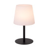 Lucide TYON - Lampe de table Rechargeable Intérieur/Extérieur - Batterie/Piles - LED Dim. - 1x2W 2700K - IP65 - Noir