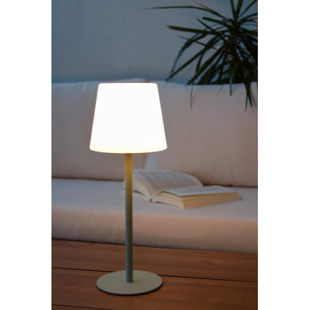 Lucide TYON - Lampe de table Rechargeable Intérieur/Extérieur - Batterie/Piles - LED Dim. - 1x2W 2700K - IP65 - Vert