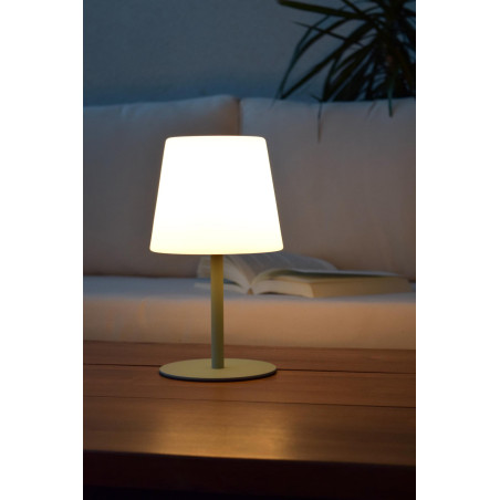 Lucide TYON - Lampe de table Rechargeable Intérieur/Extérieur - Batterie/Piles - LED Dim. - 1x2W 2700K - IP65 - Vert