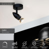Lucide CARO - Spot plafond - Ø 9 cm - 1xGU10 (MR16) - Noir