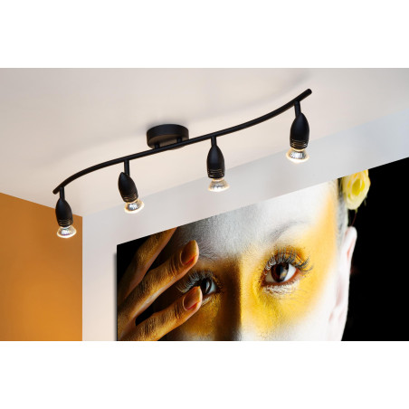 Lucide CARO - Spot plafond - 4xGU10 (MR16) - Noir